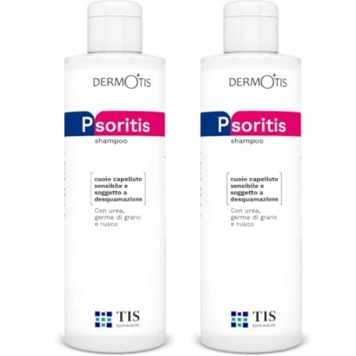 Image of PsoriTIS, 10% Urea Shampoo Seborrheic and Prone to Psoriasis Scalp Dermatitis, Dandruff, Pityriasis, Ichthyosis Itchy, Flakey, Inflamed Skin Soothing Moisturizing Relief 2 pack