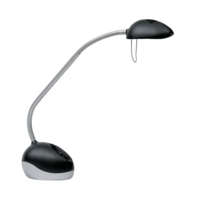 Image of Alba X Led Desk Lamp, Black/Silver