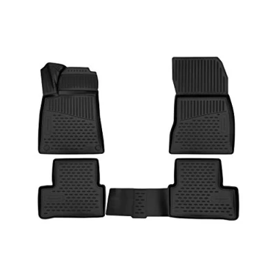 Image of Element EXP.ELEMENT3D021320k 3D Rubber Floor Mats Mercedes A Class 2015 HB 4 Piece Set Black