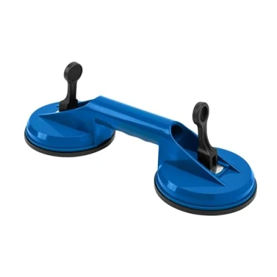 Image of Högert Technik Heavy Duty Suction Lifter Double Cup 80 kg Extra Strong Cups Used for Transporting Window Glass, Smooth Objects and Ceramic Tiles