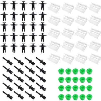 Image of 20 Sets Side Skirts Clips Trim Strips Compatible with BMW 3er E32/E36/ E46/ E90/ E91 OE:51711932996 5111874185