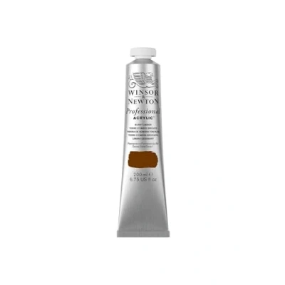Image of Winsor &amp; Newton 200ml Professional Acrylic Colour Tube Burnt Umber