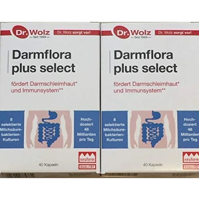 Image of Dr. Wolz Intestinal Flora Plus Select 2 x 40 Capsules (Twin Pack)