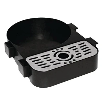 Image of Olympia Drip Tray for Airpots (1.9, 2.5, 3, &amp; 4 Litre), Black Compatible with K635, K636, DP127, DP128, DP129, DL163, DL165, DL166 Removable Stainless Steel Tray, Dishwasher Safe, GF992