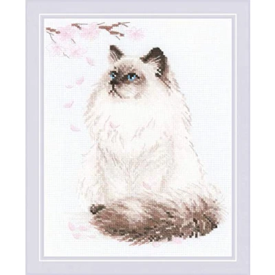 Image of RIOLIS Cross Stitch Kit 1878 Meow Zen