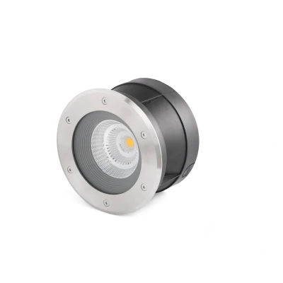 Image of Suria LED Outdoor Recessed Spotlight Narrow Beam Angle Matt Nickel IP67