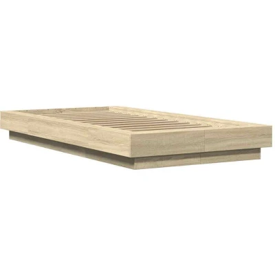 Image of vidaXL Bed Frame without Mattress Sonoma Oak 100x200 cm
