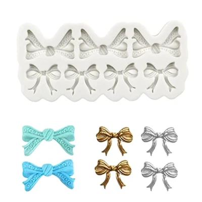 Image of TTOA Bows Knot Silicone Fondant Mould Icing Mold Sugar Craft Cake Decoration