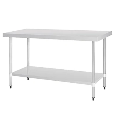 Image of Vogue Stainless Steel Table 900x1500x700mm Commercial Kitchen Restaurant
