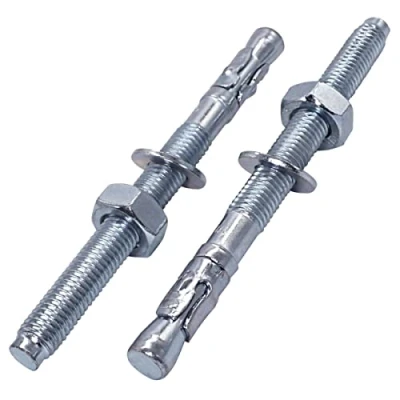 Image of SKIR&#039;CO (10 pcs) Wedge Anchors M8 x 115 mm, Metal Dowels, Bolt Anchor Masonry Fixing, Concrete Expansion