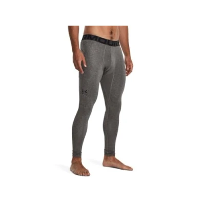Image of Under Armour Mens ColdGear Leggings, Color Charcoal Light Heather (020), Size: Large x Tall