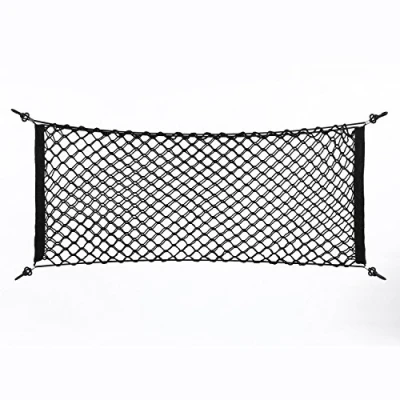 Image of Vobor Car Trunk Storage Net Luggage Holder Nylon Plastic Black Bag Truck Rear Cargo Organizer Hook Pouch 100x40cm