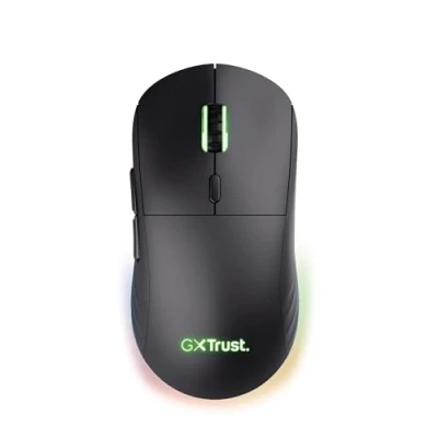Image of Trust Gaming GXT 927 Redex+ Wireless Mouse 25K DPI Ultra Low Latency 2.4GHz, 94 Hrs Playtime, Kailh Switches, 6 Programmable Buttons, RGB Rechargeable for PC Computer Laptop Black