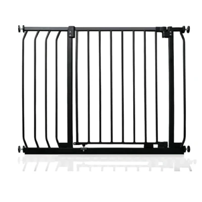 Image of Safetots Elite Pressure Safety Gate, 89cm 98cm, Matt Black, Fit Stair Baby Gate for Doors Hallways and Spaces, Barrier, Easy Installation
