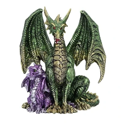 Image of Nemesis Now Fearsome Guide Dragon Figurine, Green, 17.7cm