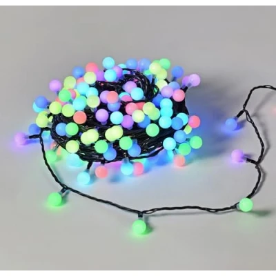 Image of Lyyt Multicoloured Decorative Bauble &amp; Berry Fairy Lights 200 LEDs with 25 Lighting Mode Wireless Controller 20m String Lights, 5m Power Cable