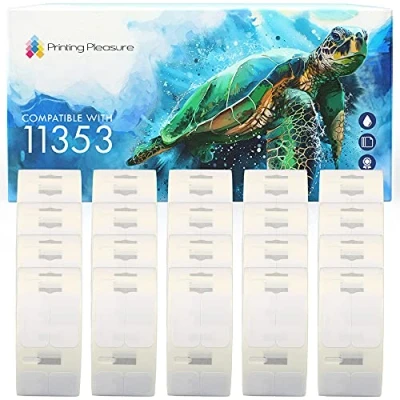 Image of Printing Pleasure 20x Compatible with Seiko 11353 12mm x 24mm White Address Labels Rolls (1000 per Roll) for LabelWriter 4XL 450 400 330 320 310 Twin Turbo Duo SLP 440 430