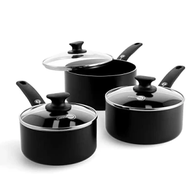 Image of GreenPan Cambridge Ceramic Non Stick 3 Piece Saucepan Set