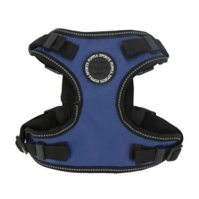 Image of Puppia PLRA HF9323 RB M Royal Blue Trek Safety Harness F Pet Vest Harnesses, MEDIUM