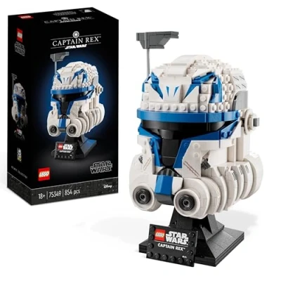 Image of LEGO Star Wars Captain Rex Helmet Set, The Clone Collectible for Adults, 2023 Series Model Collection, Memorabilia Gift Idea Him or Her 75349