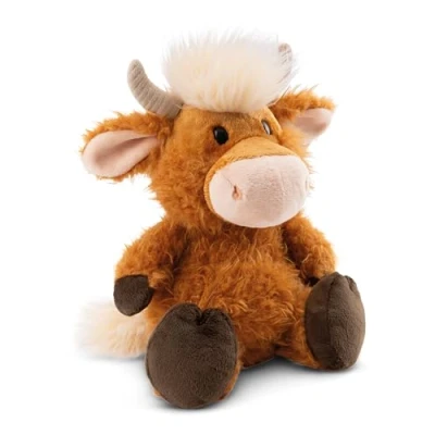 Image of NICI Cuddly toy highland cattle McMooray 33cm brown cute plush to snuggle and play with, for children &amp; adults, great gift idea 61118