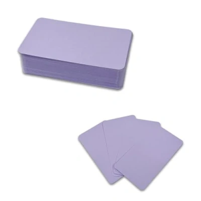 Image of Desuibao 120pcs Mini Colored Index Cards Notecards, 5 x 9 cm Blank Flash Cards, Pastel Note Cute, Unlined Small Business Message Card Flashcards for Studying Learning Writing Word (Purple)