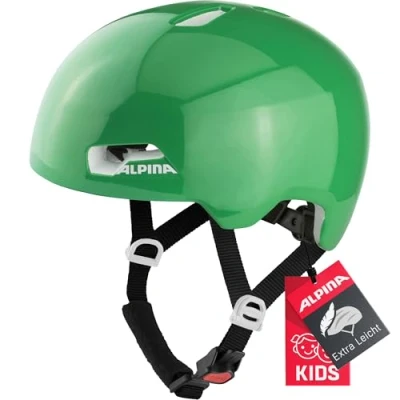Image of ALPINA Unisex Children, HACKNEY cycling helmet, green gloss, 51 56 cm