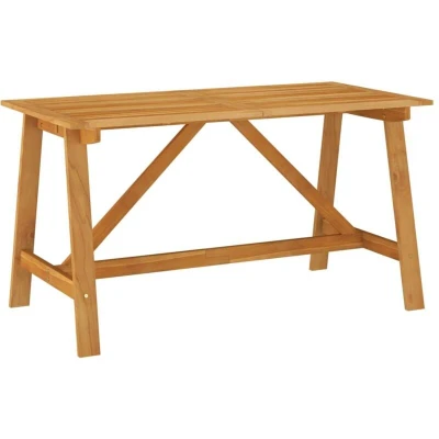 Image of vidaXL Garden Dining Table 140x70x73.5 cm Solid Acacia Wood