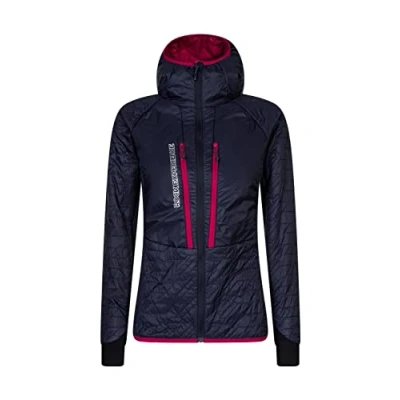 Image of Rock Experience REWJ06641 KATMAI HOODIE HYBRID Jacket Women&#039;s 1330 BLUE NIGHTS+1330 NIGHTS+2000 CHERRIES S