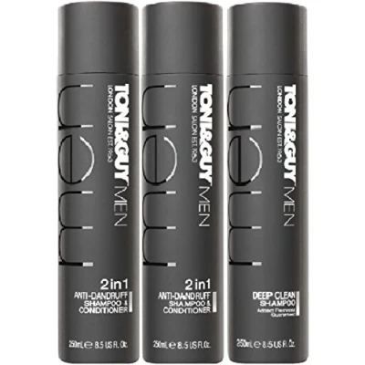 Image of (3 PACK) Toni &amp; Guy Men 2 in 1 Anti Dandruff Shampoo Conditioner x 250ml Deep Clean