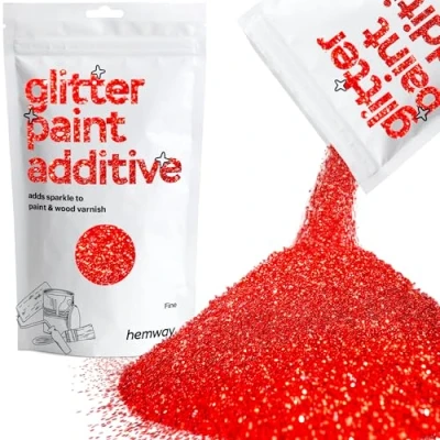 Image of Glitter Paint for Walls Red Additive Emulsion Latex Acrylic Sparkles Fine Interior Painting 100g / 3.5oz