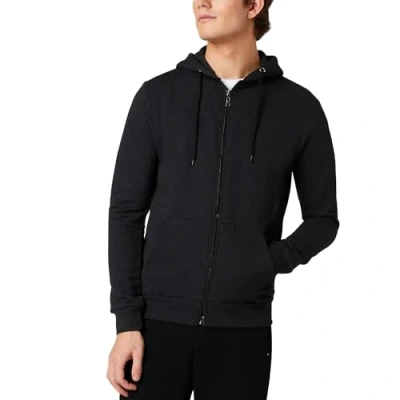 Image of FM London Mens Hyfresh Zipped Hoodie, Charcoal, S UK
