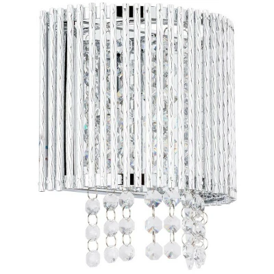 Image of Italux Lighting Modern Wall Lamp Silver 1 Light with Clear Shade, G9