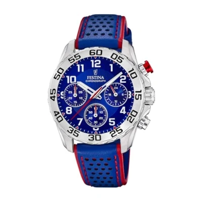 Image of Festina Boys Chronograph Quartz Watch with Leather Strap F20458/2