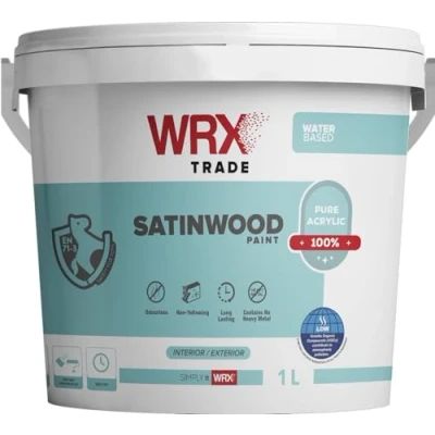 Image of AKCALI WRX Trade Satinwood Paint Brilliant White Water Based (5L) SW5L