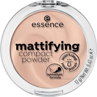 Image of essence cosmetics Mattifying Compact Powder, No. 11 Pastel Beige, Nude, for Combination Skin, Dry Blemished Mattifying, Matte, Vegan, Nanoparticles Free (12 g)