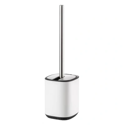 Image of Showerdrape Echo White Steel Toilet Brush &amp; Holder