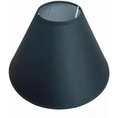 Image of 14&quot; Cotton Textured Fabric Coolie Ceiling Light Shade/Table Lampshade (Black)