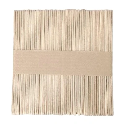 Image of Interdruk Wooden Lollipop Sticks Ice Cream Popsicle for Kid&#039;s Crafts Lolly DIY Projects 113 mm x 10 50 pcs Natural Wood