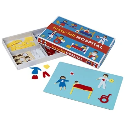 Image of Fuzzy Felt PETERKIN Classic Series Hospital Put Them on, take Off, They Cling Like Magic to The Board! Arts and Craft Ages 3+