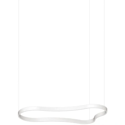 Image of Waves 125cm Integrated LED Pendant Ceiling Light White 3000K