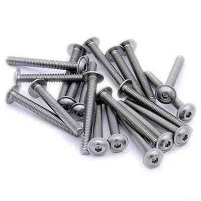 Image of M3 (3mm x 18mm) Flanged Hex Socket Button Machine Screw (Bolt) Stainless Steel (A2) (Pack of 20)
