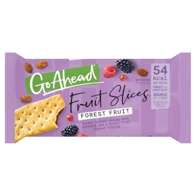 Image of Go Ahead Forest Fruit Crispy Slice 4 Snack Bars, 174 g (Pack of 1)