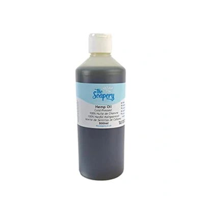 Image of Hemp Seed Oil 500ml Virgin, Cold Pressed Carrier for Massage, Skin and Hair Treatments 100% Pure Natural