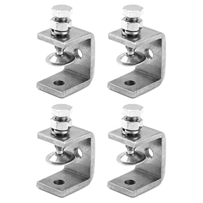 Image of QWORK® 4Pcs 304 Stainless Steel C Clamp Tiger clamp, Heavy Duty for Home Improvement and Automotive Repair