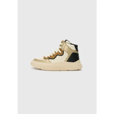 Image of Geox Laquinny Hightop trainers ivory/platinumcoloured for kids, Size: 6, Ivory/platinum/coloured shoes