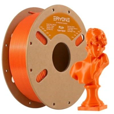Image of ERYONE High Speed Filament PLA+ 1.75mm +/ 0.03mm, 3D Printing PLA Pro Fit Most FDM Printer, 1kg (2.2LBS) / Spool, Orange
