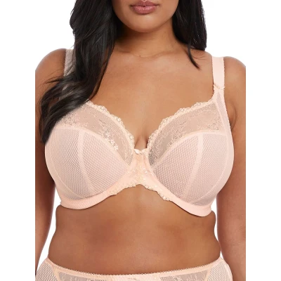 Image of Elomi Women&#039;s Charley Stretch Lace Underwire Plunge Bra, Ballet Pink, 38HH