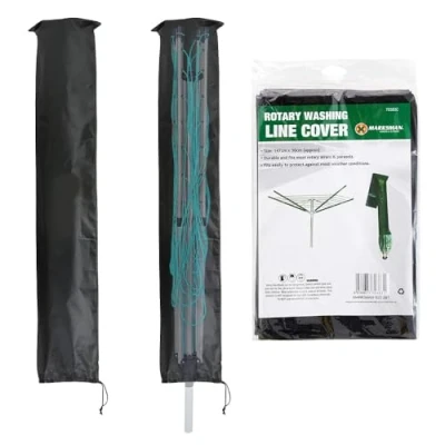 Image of Rotary Washing Line Cover Heavy Duty Protector Waterproof, Clothes , Garden, Parasol Windproof, Weatherproof Durable &amp; Rot Proof Material Protective