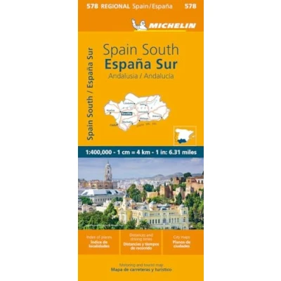 Image of Andalucia Michelin Regional Map 578: Straßen und Tourismuskarte 1:400 000 (Michelin Maps, 578)